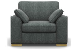Heart of House Lincoln Tweed Fabric Chair - Grey